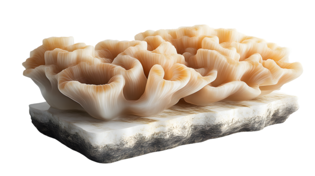 Abstract Coral Reef Structure Beige and Brown Organic Form Nature Inspired Design 3D Render