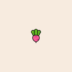 Beet icon flat vector design.