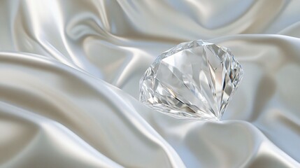 Shiny Diamond on Clean White Background for Professional Use