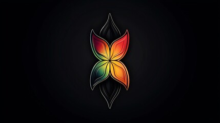 Fototapeta premium Abstract multicolored flower design