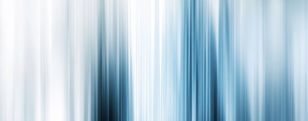 Fototapeta premium Abstract background with light blue white and gray vertical lines blurred with copy space for banner use text