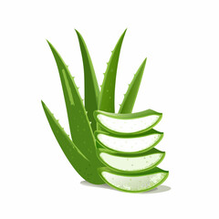 aloe vera plant on white 
