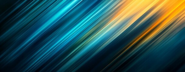 High speed photography of dark diagonal lines on blurred blue and gold background