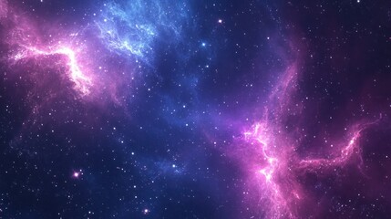 Naklejka premium Cosmic Nebula, vibrant colors, interstellar dust, space background, for science fiction