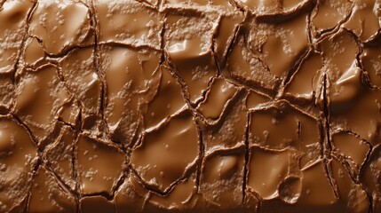 Naklejka premium Cracked milk chocolate texture close-up. Food background