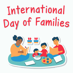 illustration international day of families 
