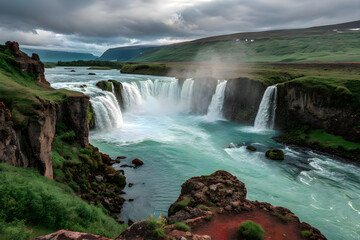 Fototapeta premium Waterfall in the mountains