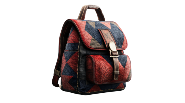 Stylish Backpack, Textured, With Pattern, In Studio Light «, cut out transparent"