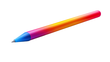 Stylus with gradient colors, rendering tool for gadget, «, cut out transparent