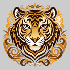 tiger head vector