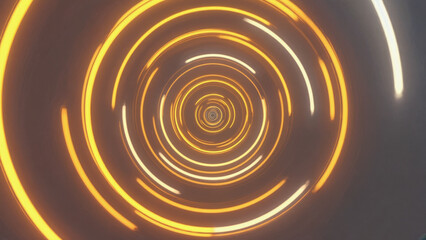 Abstract glowing neon figures, virtual cyber space background. AI Generative