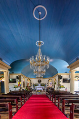 Indoor vertorama of Saint Henri church. Built at the end of the 18th century, the church was burnt...