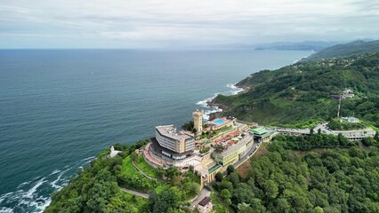 Breathtaking Scenic Ocean View from Luxurious Cliffside Resort by the Beach and Coastline