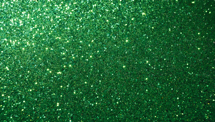 Fototapeta premium green color sparkle glitter paper background close up