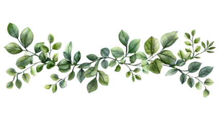 Eucalyptus foliage arrangement, watercolor sprig illustration, cut out transparent