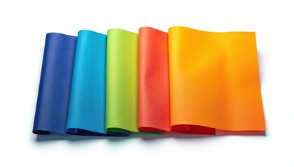 Single, vibrant colored flap isolated on pure white background , object, design