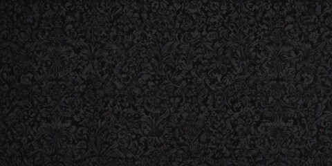 Fototapeta premium Intricate black damask floral wallpaper; seamless gothic vines , seamless, floral wallpaper
