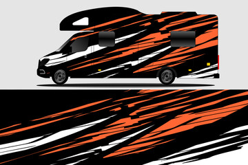 Obraz premium Stylish camper van design with dynamic patterns (1)