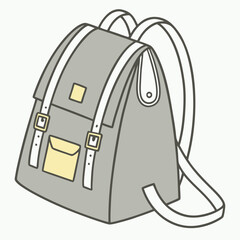 vector illustration of a school bag