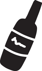 Wine logo. Line art. Ink sketch