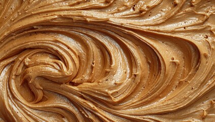 Close-up of creamy peanut butter texture.