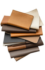 Leather samples stacked