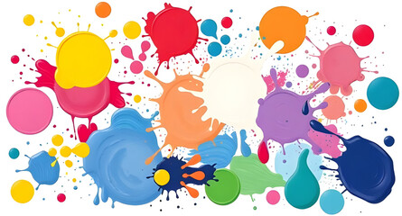 Naklejka premium set of color splash set , different color splashes set