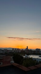 Fototapeta premium sunset over the city