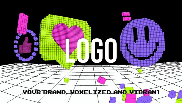 Voxel Rush Logo Reveal