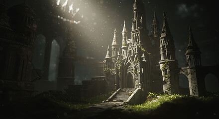 Obraz premium epic dark fantasy scene 
