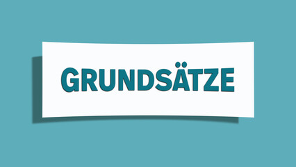 Grundsaetze (Principles) - A card isolated on light green background.