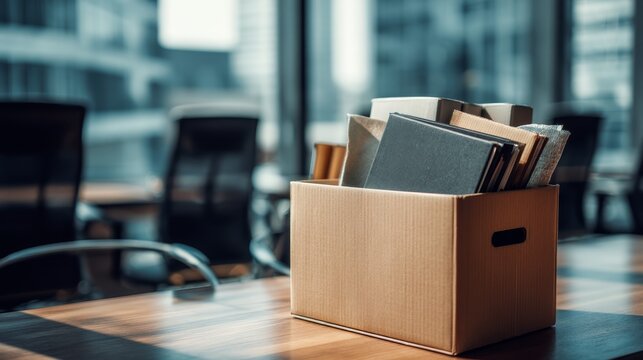 Resignation concept in a professional office setting