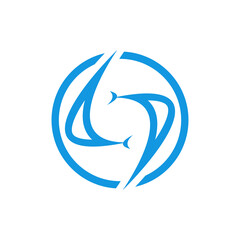 Abstract Fish Vector Logo - Modern and Clean Design for Seafood or Water