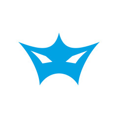 Abstract Crown Mask Vector Logo - Modern and Clean Design