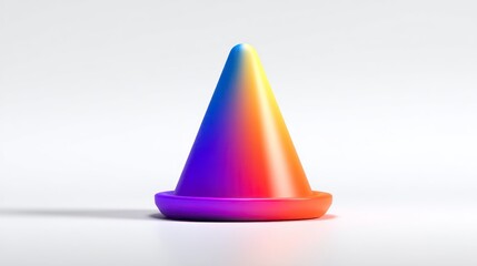 Fototapeta premium Colorful Gradient Cone with Base Modern Design for Creative Projects and Decorative Elements