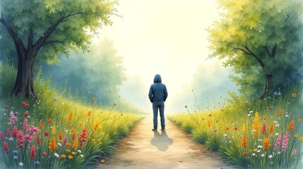 Obraz premium Whispers of the Unseen: The Fork in the Road