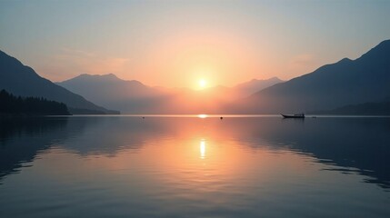 Mountainous Reverie: A Sunset Symphony