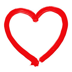 Painted Heart: A bold, brushstroke-style heart in vibrant red, an emblem of love, passion, and heartfelt emotions, perfect for conveying warmth.