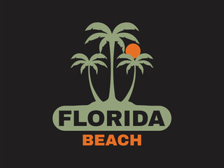 Florida Beach 
Trendy and vibrant summer T-shirt design, featuring bold typography and colorful seasonal element, Perfect for warm-weather fashion, vacation outfits