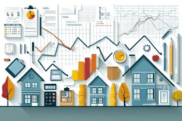 Fototapeta premium Understanding the Impact of Rising Costs on Household Budgets and Financial Planning Strategies Generative AI