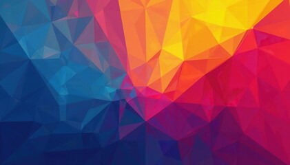 Obraz premium Geometric shapes in vibrant hues, abstract design, trendy, dynamic