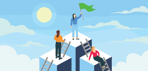 Concept of Teamwork and Cooperation in Business Among Diverse Professionals in a Modern Corporate Setting
