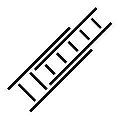 Double extension ladders glyph solid icon