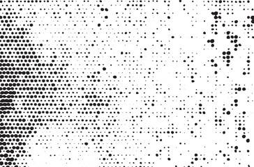 A dense field of black and white dots creates a textured background.