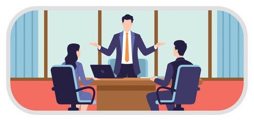 Obraz premium Team Collaboration: Discussing Ideas, Feedback, and Solutions 