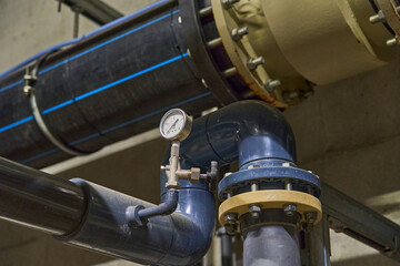 Brass Industrial Pressure Gauge Measuring in Bar