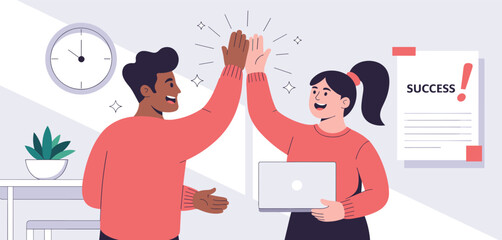 Celebrating Team Success with a High Five