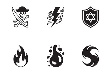 Fototapeta premium Set of Four Fantasy/Mythical Icons