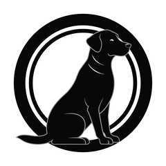 Bold circular t-shirt design celebrating international dog day vector illustration