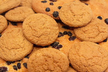 Delicious oatmeal cookies close-up